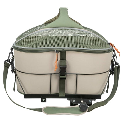 Trixie Fahrrad für Gepäckträger, Polyester, olivgrün, beige