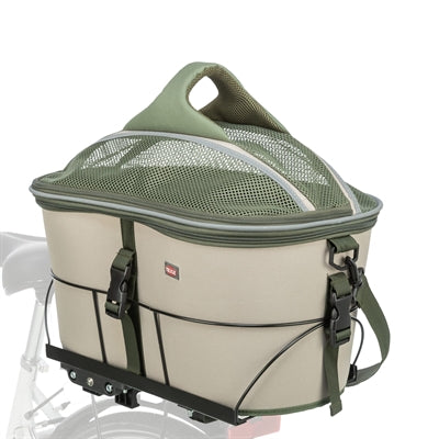 Trixie Fahrrad für Gepäckträger, Polyester, olivgrün, beige