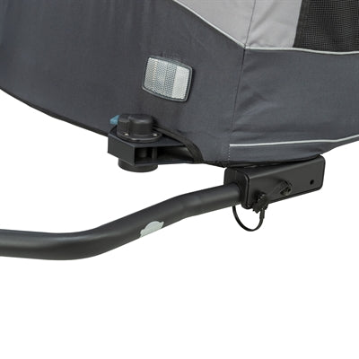 Trixie faltbarer Fahrradanhänger, Schnellklappfunktion bis 45kg, grau