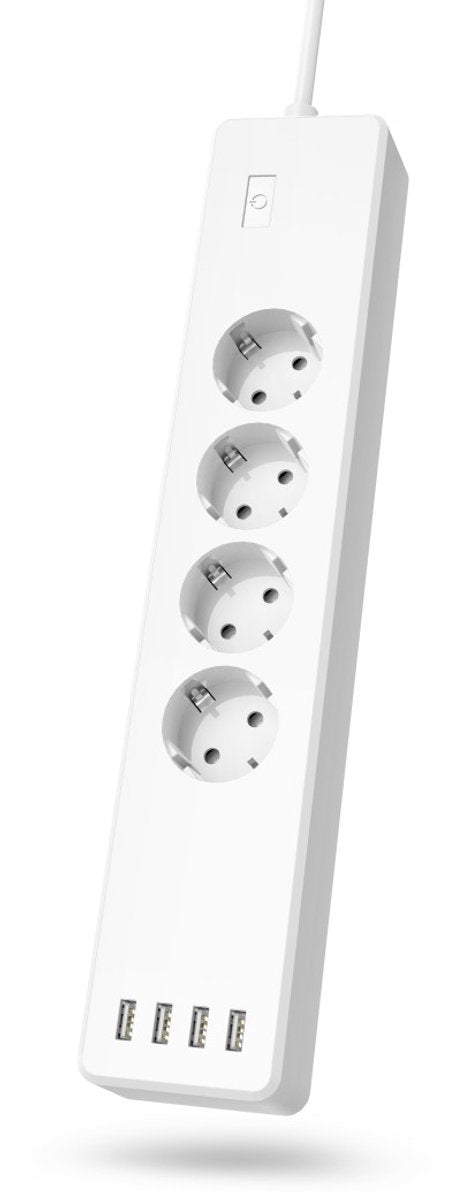 Hama Smart-Steckdosenleiste – 4-fach – 1,7 m Kabel – 4x USB-A – Weiß