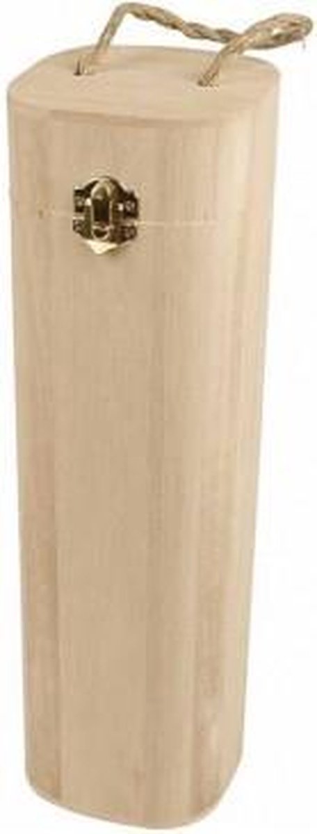 Creativ Company Weinkiste aus Holz mit Schlaufe, H: 34 cm, Maße 10x10 cm, 1 Stück