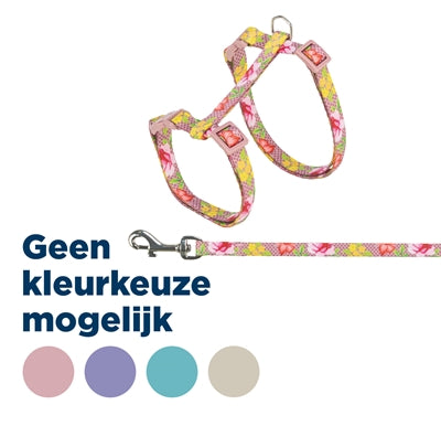 Trixie Katzengeschirr mit Leine Blumenmotiv sortiert