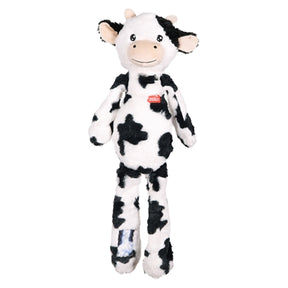 Zolux furry farm koe isache pluche met touw wit zwart