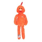 Zolux furry farm haan brock pluche met touw oranje