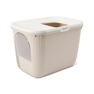 Savic kattenbak ease-in wit mokka