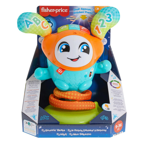 Fisher-Price DJ Bouncin Beats Lernroboter – Kleinkindspielzeug – mehrsprachig