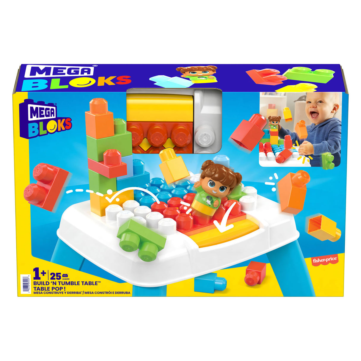 Mega Bloks - Bauen Sie einen Tumble -Konstruktionstisch auf