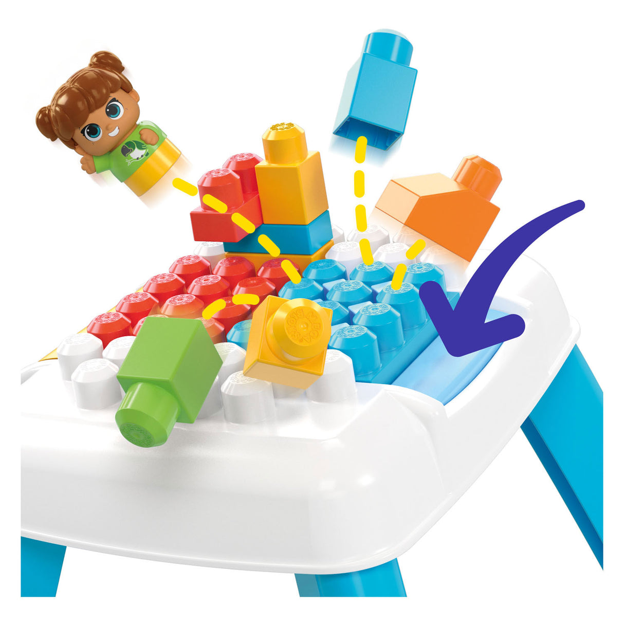 Mega Bloks - Bauen Sie einen Tumble -Konstruktionstisch auf