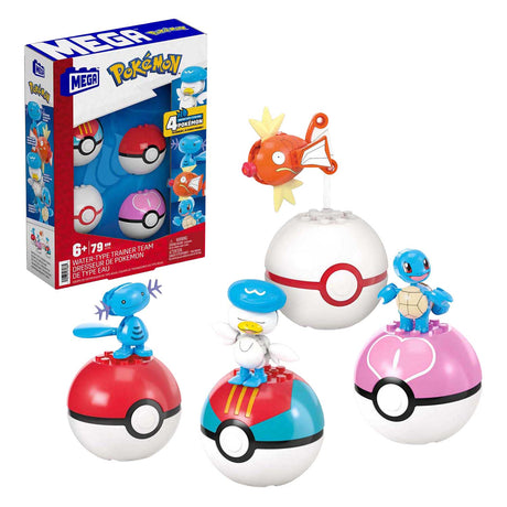 Mattel Mega Construct Pokemon-Bauset – Magikarp, Shellder und Quaxly