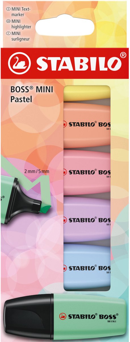 Stabilo Boss Mini Pastell-Textmarker – 6 Stk.