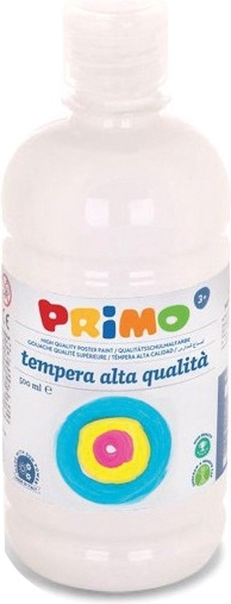 Creativ Company Gouache weiß | Temperafarbe | weiße Plakatfarbe | auf Wasserbasis | 500ml | 1 Flasche