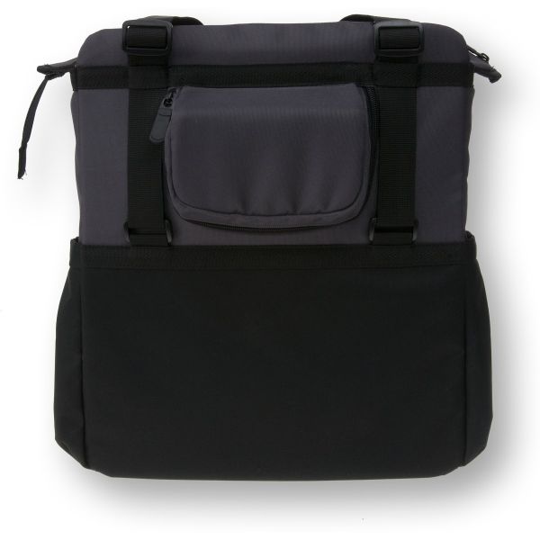 Basilikum Shopper XL - Sporty und trendige Fahrradbeutel für Lebensmittel und Strand, schwarzer Anthrazit, 20L