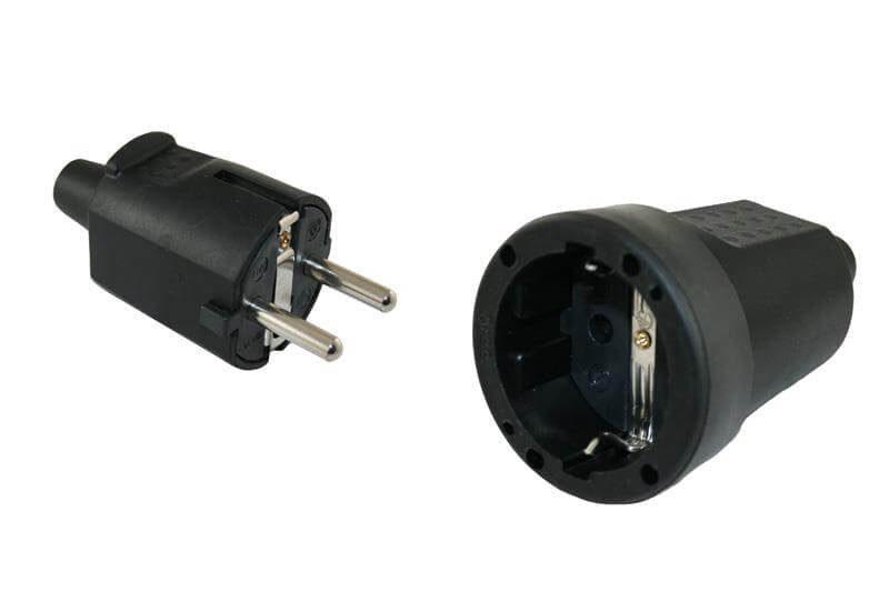 PVC-Gegenstecker, Kante an Erde