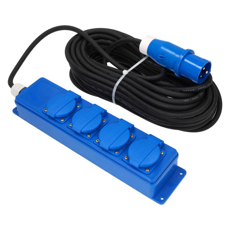 Quatro-Einheit Cee 4-Wege-Schuko-Steckdose mit 20 Meter Kabel und Cee-Stecker
