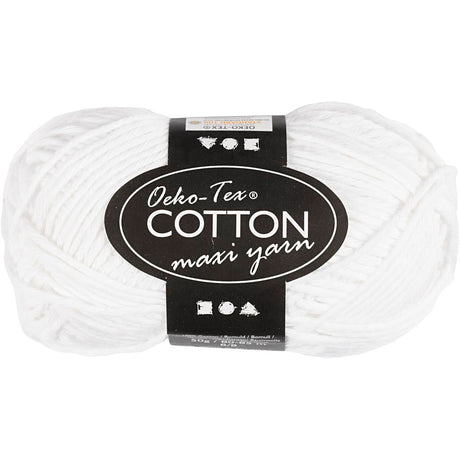 Creativ Company Cotton Garen, Weiß, 50gr, 170 m