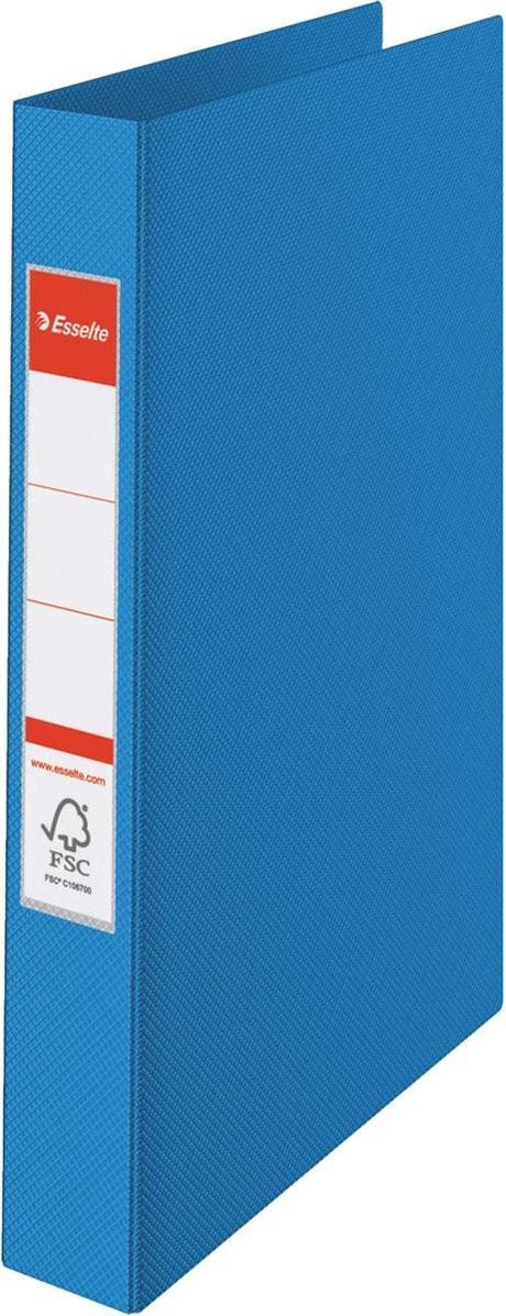 Ringbücher von Esselte, PP, A4, Rückenbreite 35 mm, blauer Etikettenhaltermechanismus mit 23 Ringen