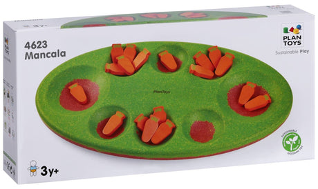Plan Toys Mancala-Spiel Seien Sie der Erste, der alle Karotten in Ihrem Behälter einsammelt