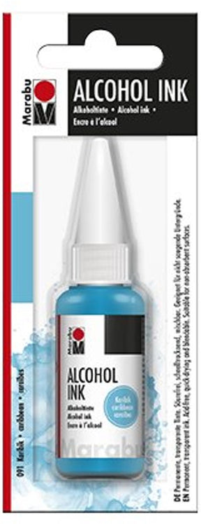 Marabu permanente alcohol inkt, enziaanblauw, 20 ml