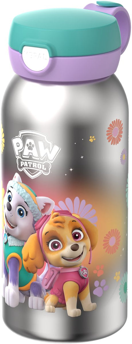 Mepal isoleerfles met flipdop campus - 500 ml - waterfles rvs - lekdicht - hygiënische deksel - paw patrol girls