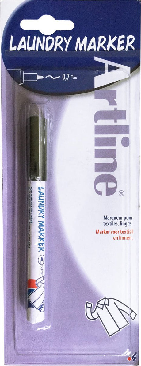 Artline laundry 750 - permanent marker - 1 stuk op blister - 0,7 mm lijndikte - zwart
