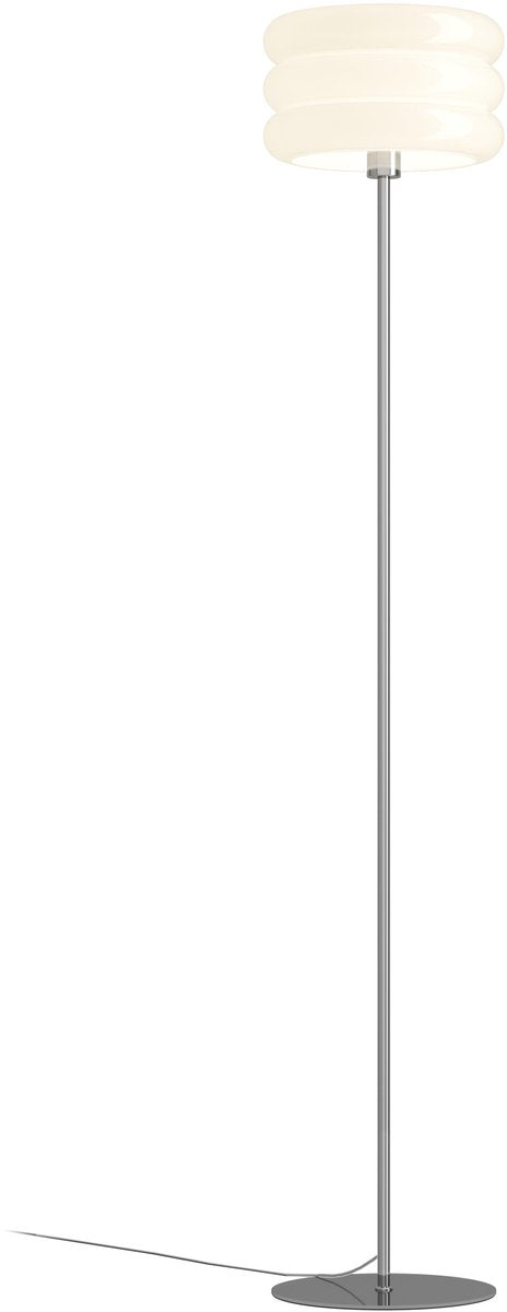 Eglo tortora vloerlamp - e27 - 160 cm - chroom wit