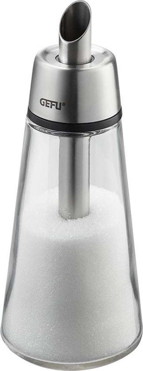 Gefu Brunch Zuckerstreuer – 250 ml – Edelstahlglas – für Zucker, Zimt und Kakao
