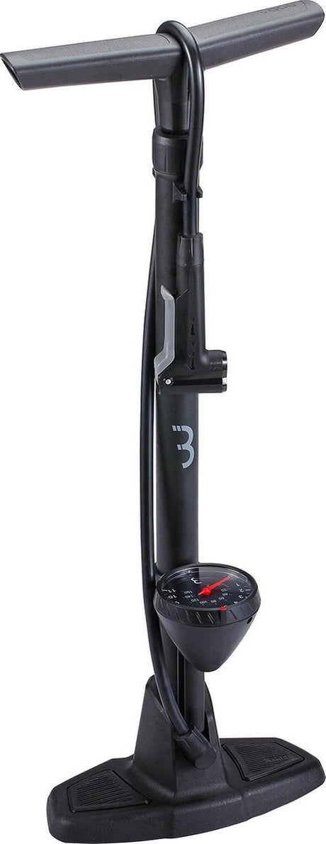Bbb Cycling Airwave Fahrradpumpe mit Druckmesser – Standpumpe Rennrad und Mountainbike – Fußpumpe Fahrrad 9 Bar – Schwarz – bfp-20
