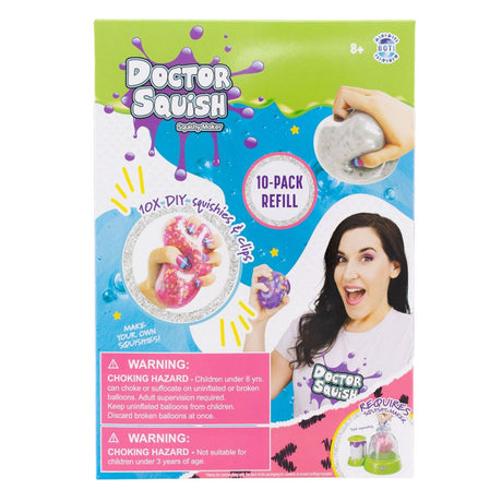Boti Doctor Squish – Squishy-Pack-Nachfüllung – 10 x TPR-Squishies, 10 x Clips