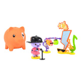Taschengeld-Schweinchen Pockey Money Schweinchen Spielfigur mit Sparschwein - Popstar-Pack