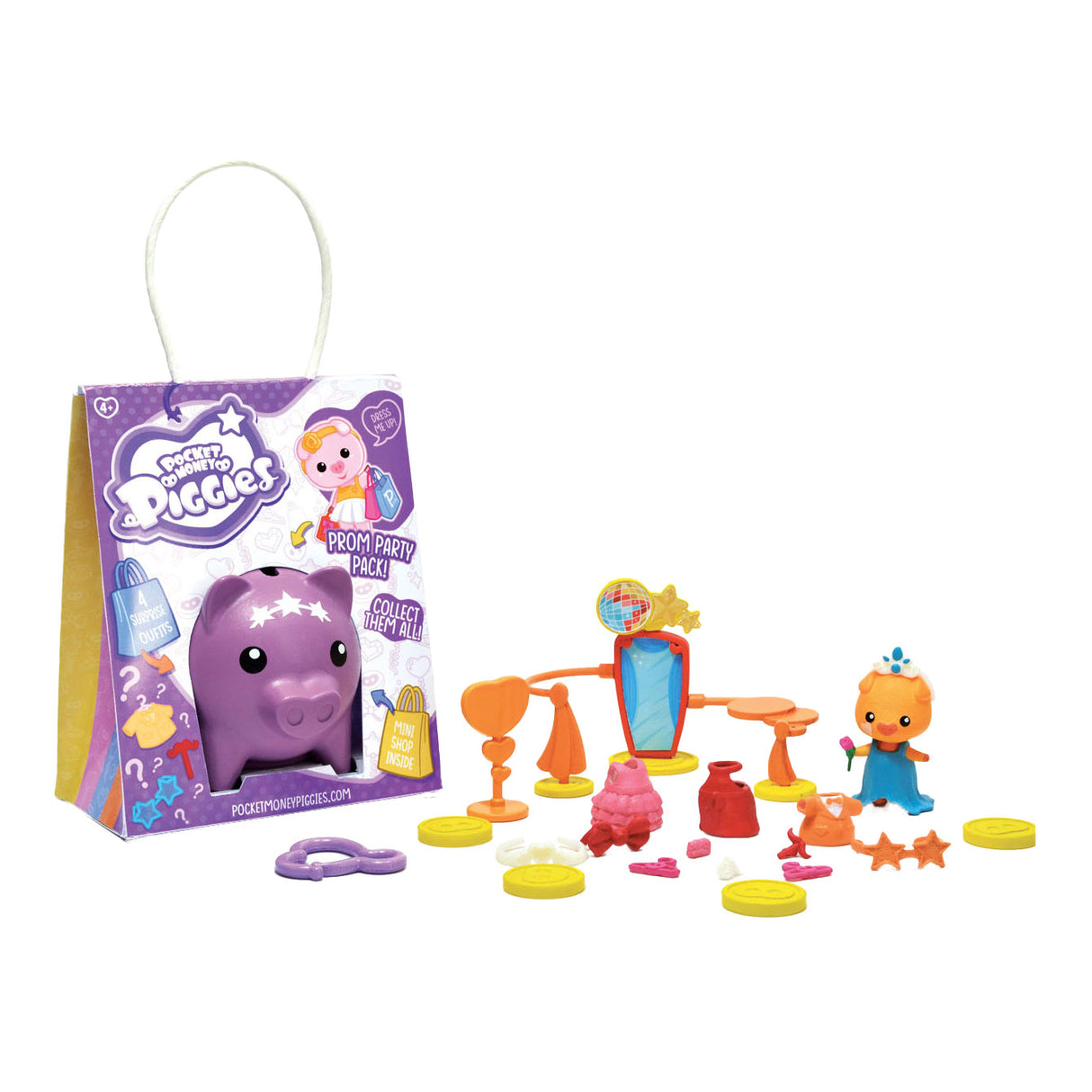 Boti Pockey Money Piggies Speel Figur mit Money Box - Prom Party Pack