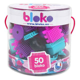 Boti Bloko Nopper Bausteine rosa, 50dlg.