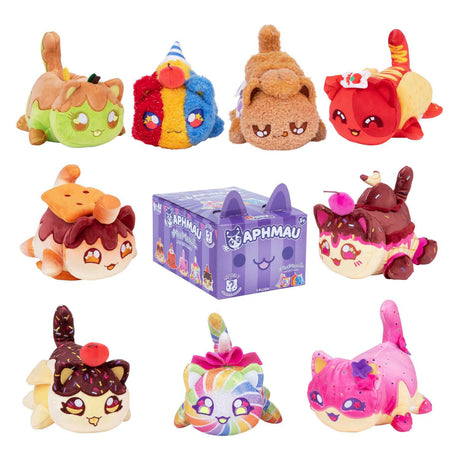 Boti Plüsch Alhmeu 15 cm Mystery Meemeow Serie 7 Karnevalsleckereien | 9 Stück