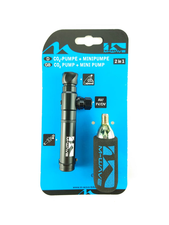 M-Wave-Pumpe Mini Aluminium mit CO2-Kartusche 16gr