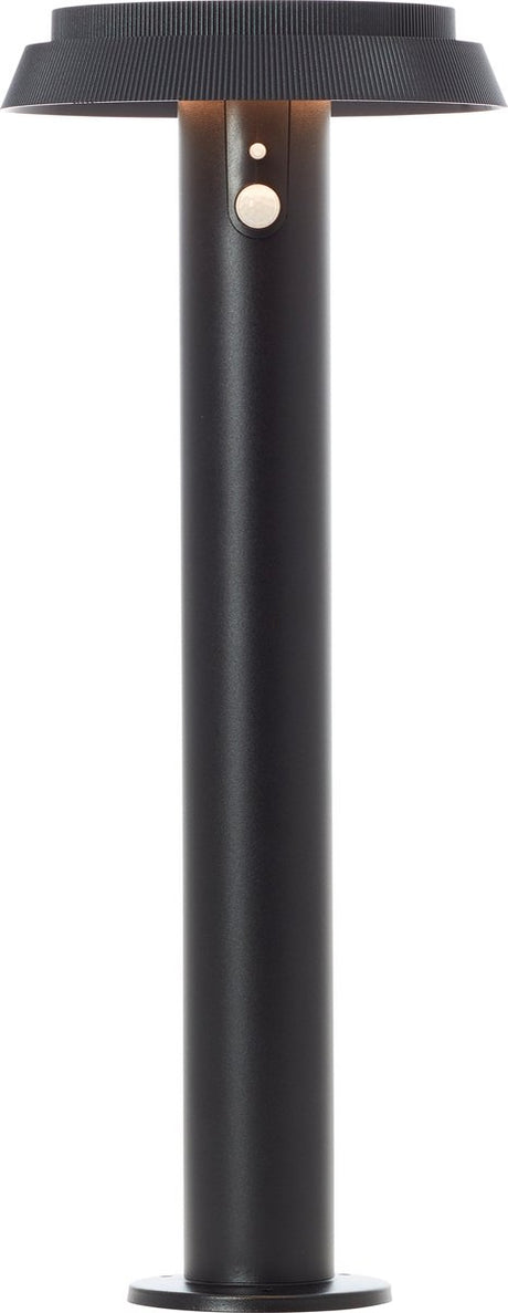 Brilliant Alvero – Außensockelleuchte – Höhe 50 cm – LED 4 W – Solar – 500 lm – 3000 K – IP44 – Sensor – Schwarz