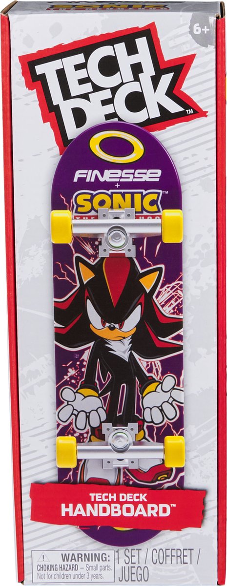 Tech deck - finesse x sonic handboard authentieke miniskateboard - alleen voor gebruik met de hand