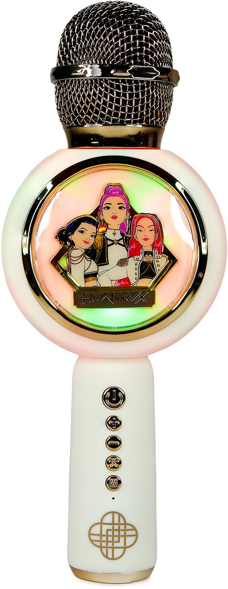 Otl technologies kpop demon hunters - huntr x - golden - draadloze karaoke microfoon voor kinderen - oplichtend led display - speaker - stemvervorming