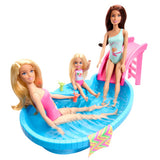 Mattel Blonde Pop mit Schwimmbad und Rutschen