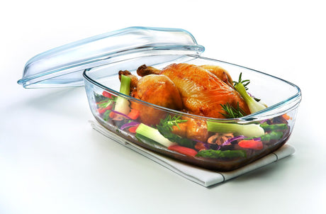 Pyrex rechteckige Auflaufform mit Deckel 4,3+2,2l 32 x 21 x 9 cm