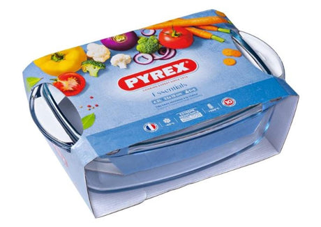 Pyrex rechteckige Auflaufform mit Deckel 4,3+2,2l 32 x 21 x 9 cm