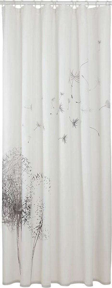 Sealskin flow douchegordijn 180x200 cm - polyester - zwart wit
