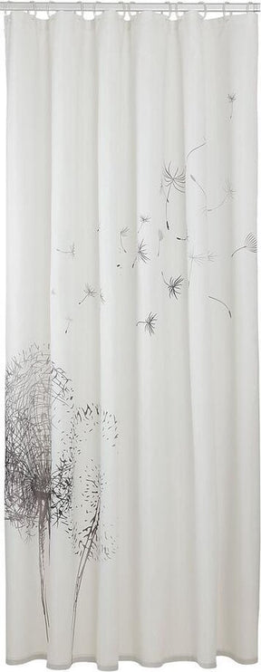 Sealskin flow douchegordijn 180x200 cm - polyester - zwart wit