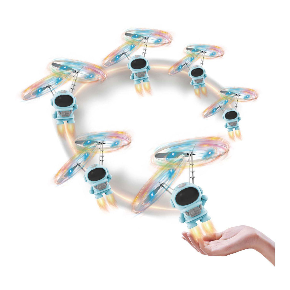 Spectron fliegender Astronaut - blau