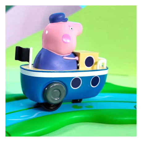 Gear2play Peppa Pig Whiz Around – schwimmendes Bootsfahrt-Spielset – modulare Strecke zum Herumflitzen von Fahrzeugen