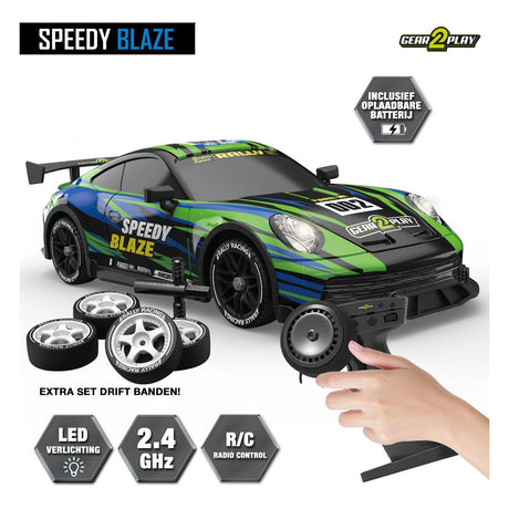 Gear2play Speedy Blaze RC-Rennwagen mit Lichtern
