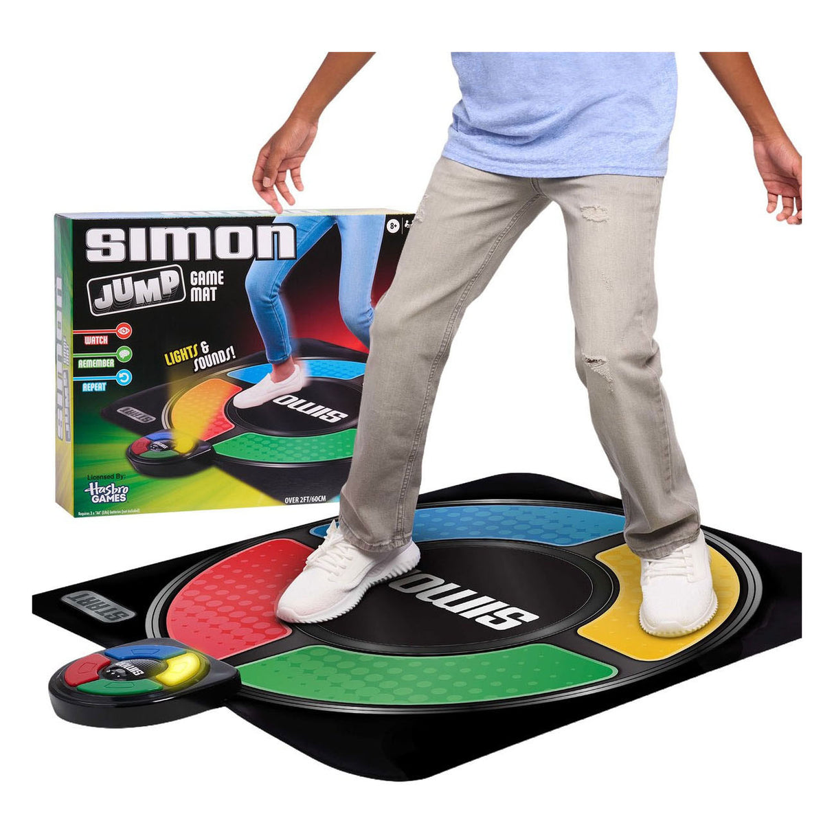 Spielen Sie einfach Simon Jump Game Mat – elektronische Sprungmatte mit Lichtton – aktives Memory-Spiel