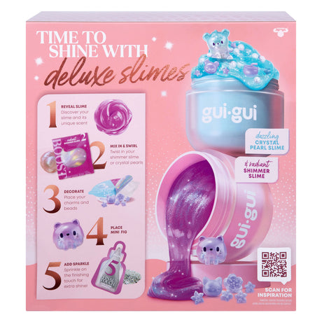 Moose Toys Gui Gui Slime – Shimmer Deluxe Duo Pack – stellen Sie Ihren eigenen glitzernden, duftenden Schleim her