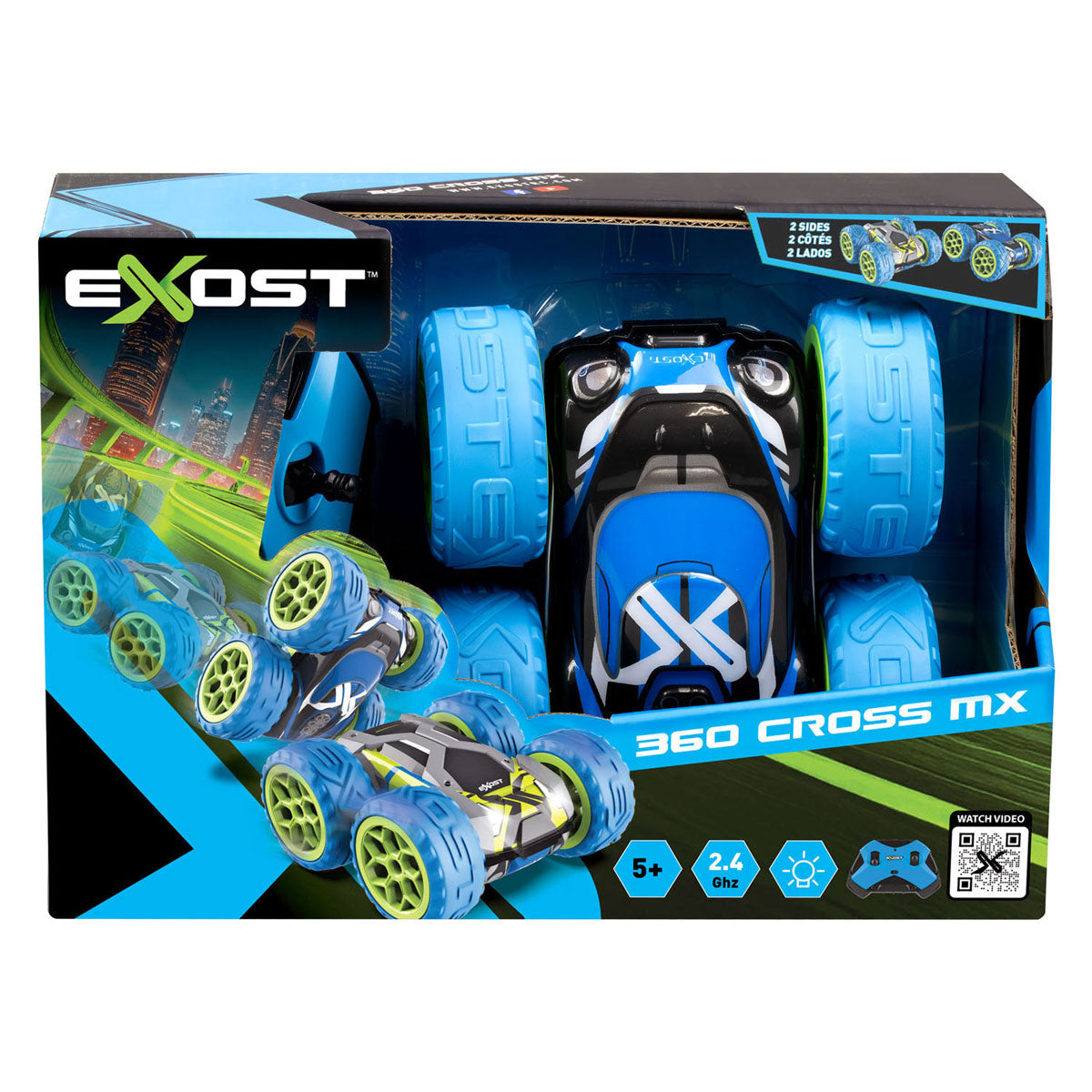Exost rc 360 cross mx blau – ferngesteuertes Auto – steuerbares Auto – leuchtende Scheinwerfer