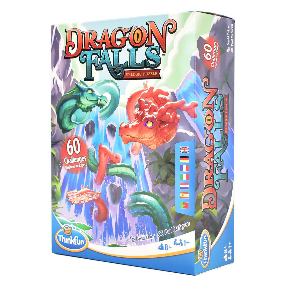 Thinkfun Drache fällt 3D-Denkpuzzle, 60 Herausforderungen