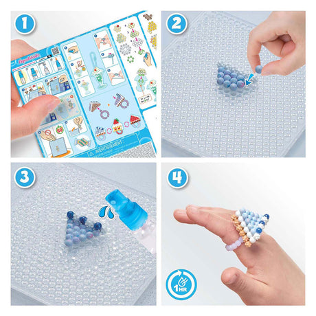 Aquabeads Bastelset süße Accessoires – komplettes Bastelset 700 Perlen in 31 Farben