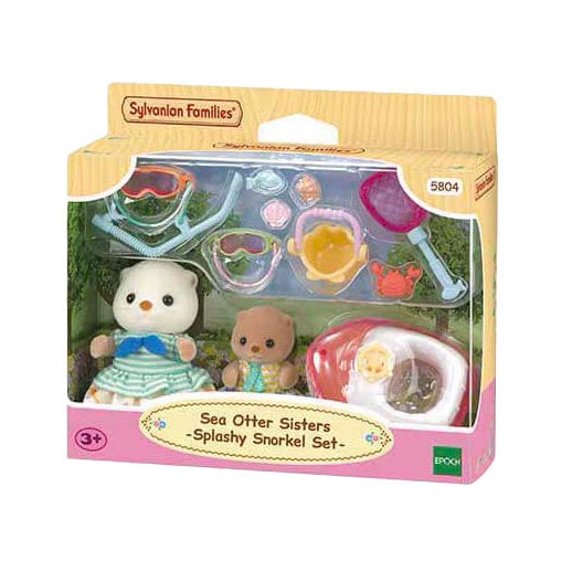 Sylvanian Family 5804 Sea Otter Sisters Spritziges Schnorchelset